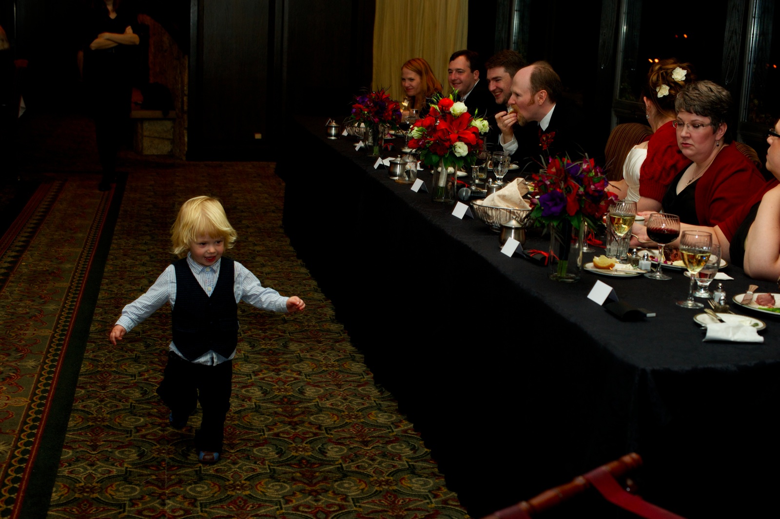 Walter Runs By The Head Table